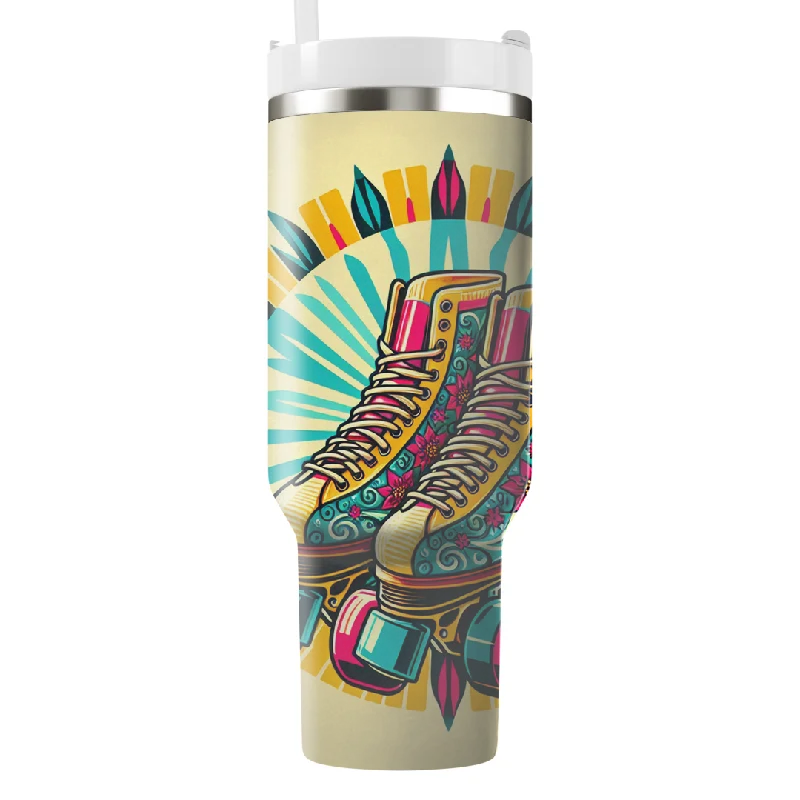 Drinkware Collection Sale Retro Skates and Sunshine Tumbler With Handle