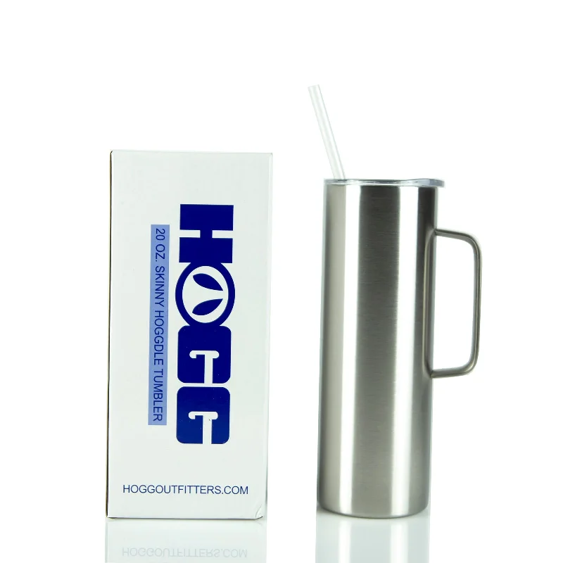 Time-Sensitive Drinkware Offers 20oz HOGGDLE SKINNY TUMBLER W/ SLIDING LID & STRAW