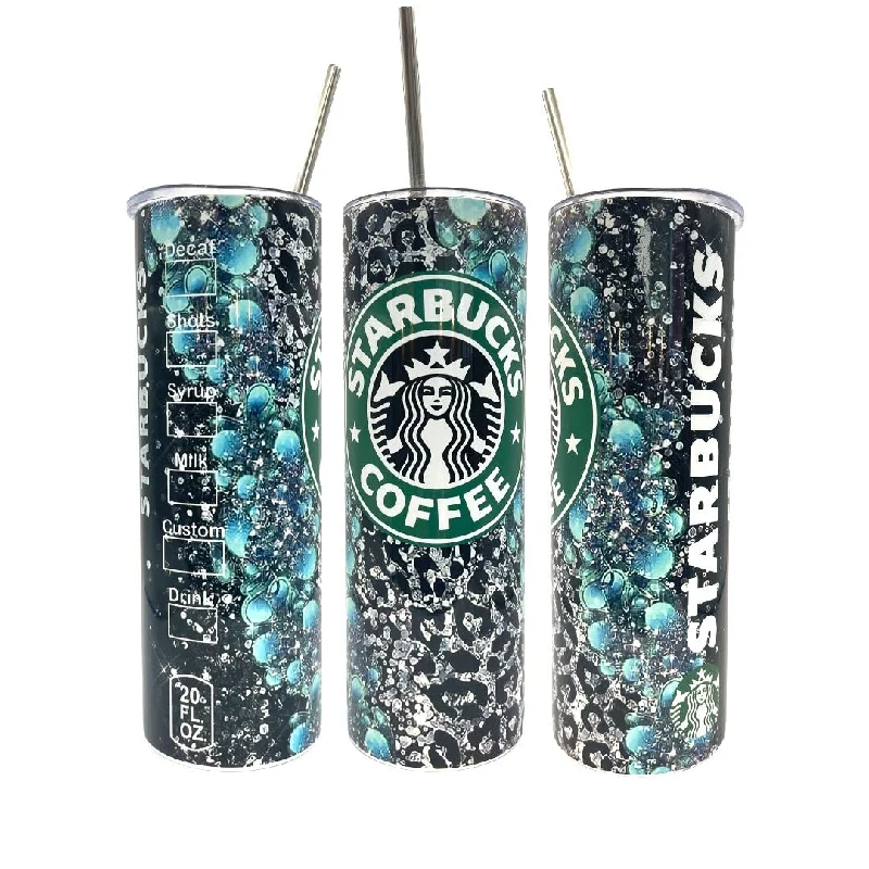 New Year Drinkware Offer Starbucks Black Sparkle 20/30oz Insulated Skinny Tumbler