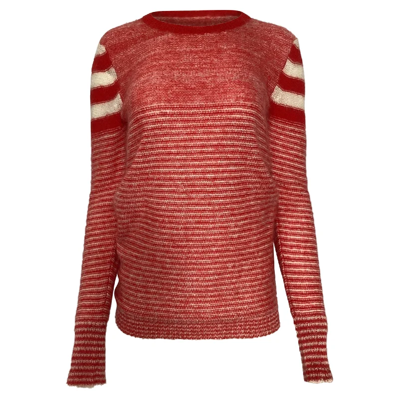 Seasonal Trends Isabel Marant Étoile Striped Sweater in Red Mohair