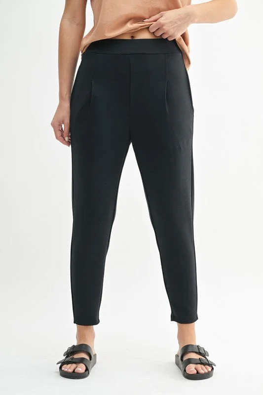 Playful Elegance Mono B Buttery Soft Scuba Tailored Pants