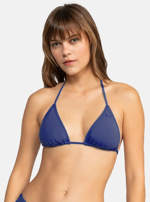 Graceful Cut Beach Classics Tiki Triangle Bikini Top - Mood Indigo