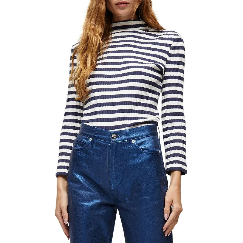Great Deals On Ethnic Cultural Wear Womens Striped Long Sleeves Mock Turtleneck Sweater