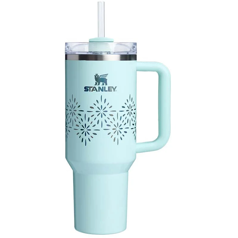 Modern Glassware Sale The 40oz Quencher H2.0 Flowstate™ Tumbler in Seaglass Gloss