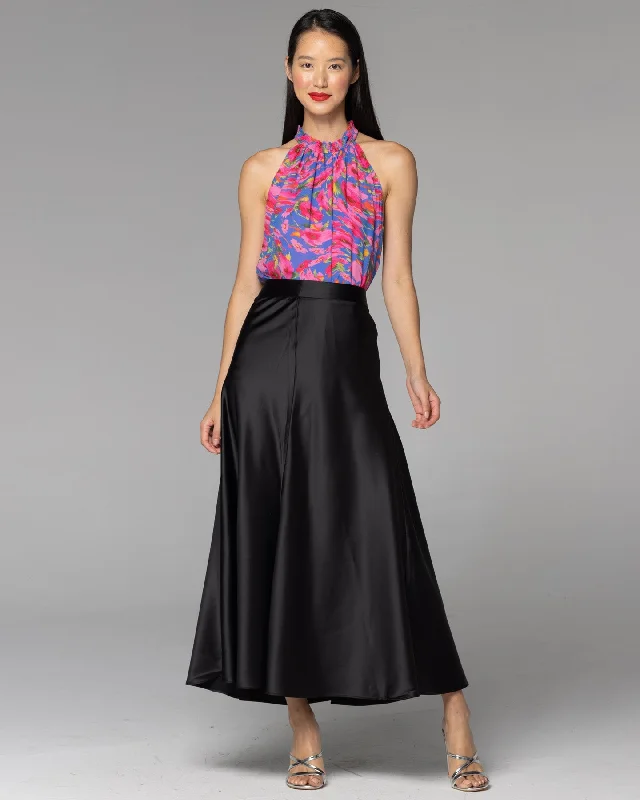 Luxury Style Fate Rock Steady Satin Skirt Black