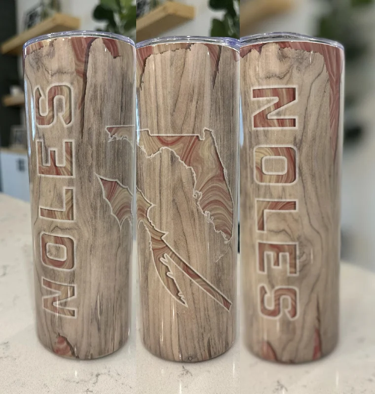 Limited Time FSU Seminoles Wood 20 oz Tumbler