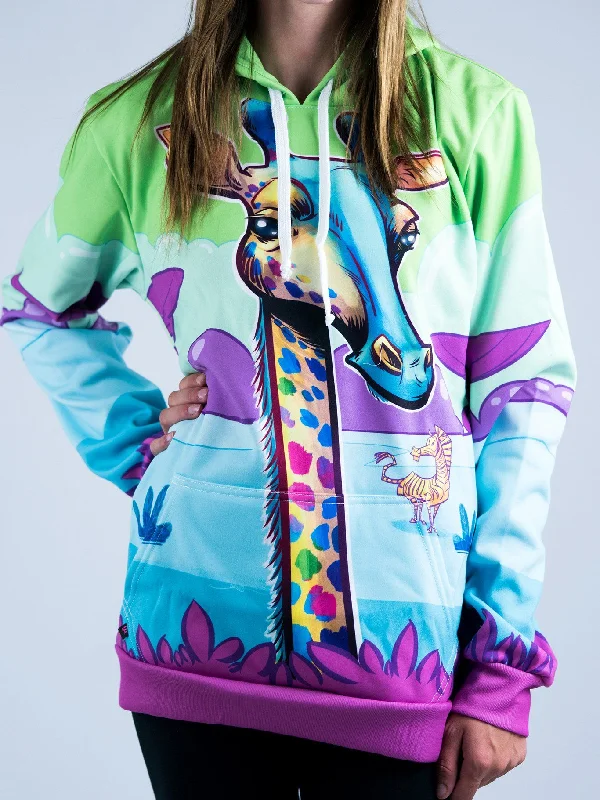 Style Beyond Borders Neon Giraffe Unisex Hoodie