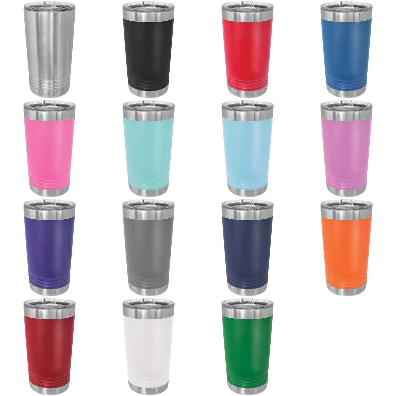 Drinkware Closeout Deals Blank 16 oz Pint Glass - Double Wall Insulated Stainless Steel Powder Coated Beer Tumblers + Lid Drinkware Closeout Deals Blank 16 oz Pint Glass - Double Wall Insulated Stainless Steel Powder Coated Beer Tumblers + Lid