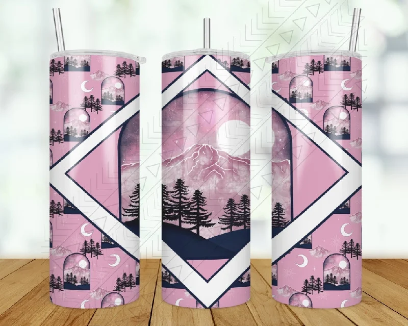 Drinking Glasses Sale Pink Mountains Tumbler
