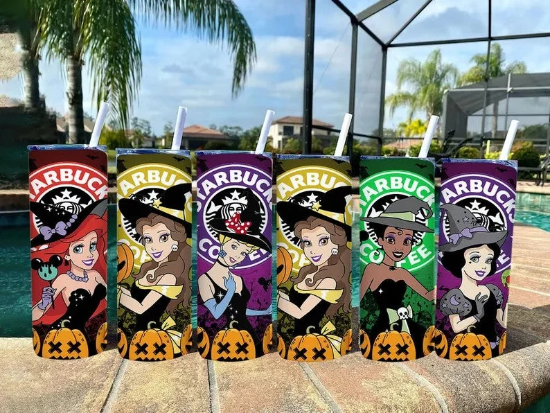 Discounted Drinkware Bundle 20 oz Princess Halloween Starbucks Tumbler Wrap, Princess Tumbler Png, Ariel Png, Beauty And The Beast, Trick Or Treat, Spooky Vibes Discounted Drinkware Bundle 20 oz Princess Halloween Starbucks Tumbler Wrap, Princess Tumbler Png, Ariel Png, Beauty And The Beast, Trick Or Treat, Spooky Vibes