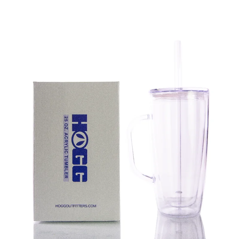 Special Drinkware Promotion 25oz ACRYLIC TUMBLER W/ HANDLE & STRAW