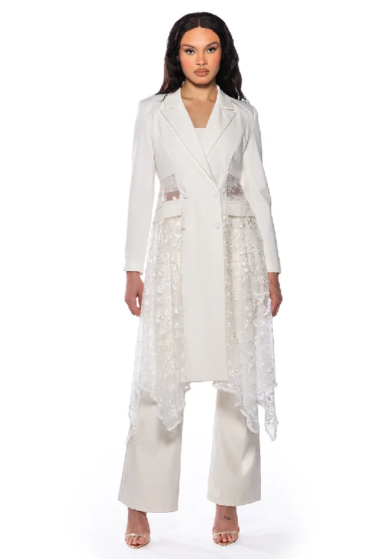 Vintage Retro Party Wear SPRING HAS SPRUNG LACE TRENCH