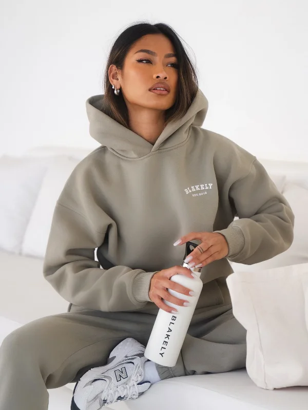 Flash Deals Heritage Oversized Hoodie - Olive