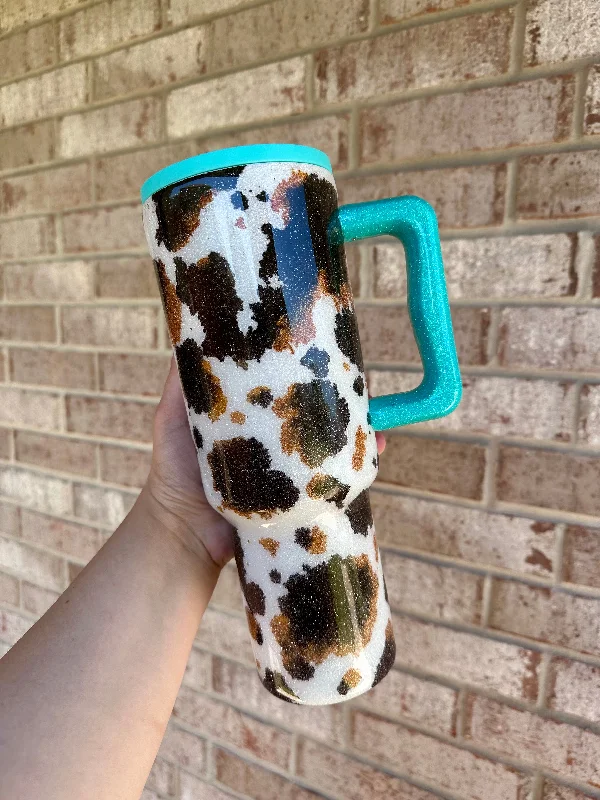 Fashion Frontiers Cow Print tumbler