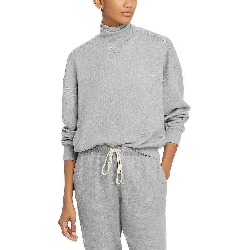 Flowy Fabric Womens Long Sleeves Wear to work Funnel-Neck Sweater
