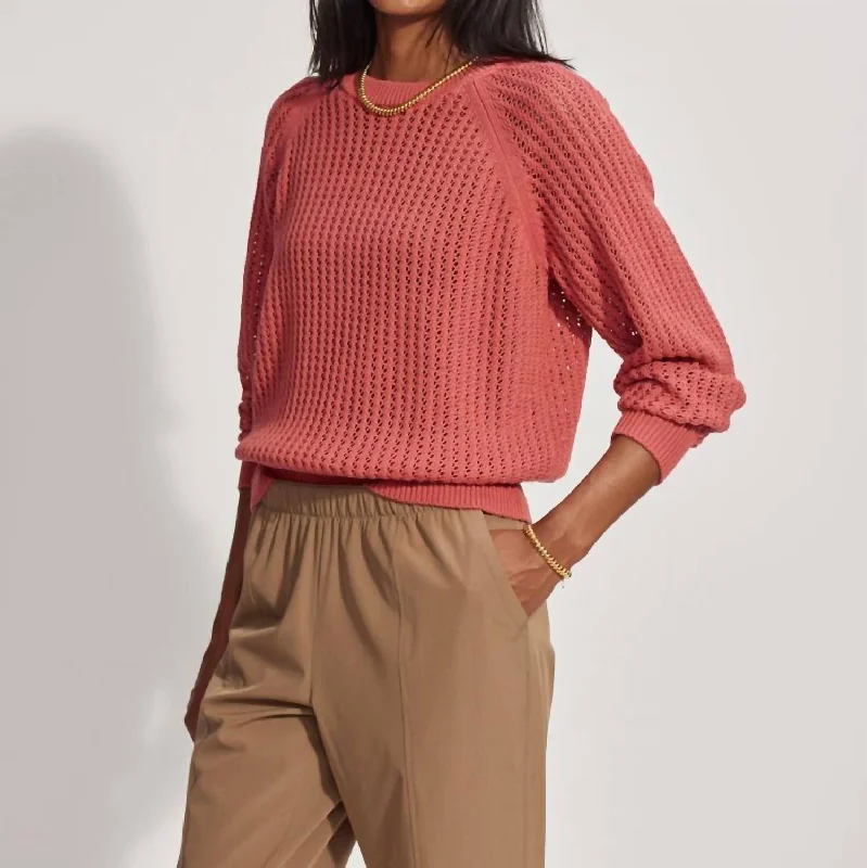 Sophisticated Fashion Clay Knit Sweater In Mineral Red