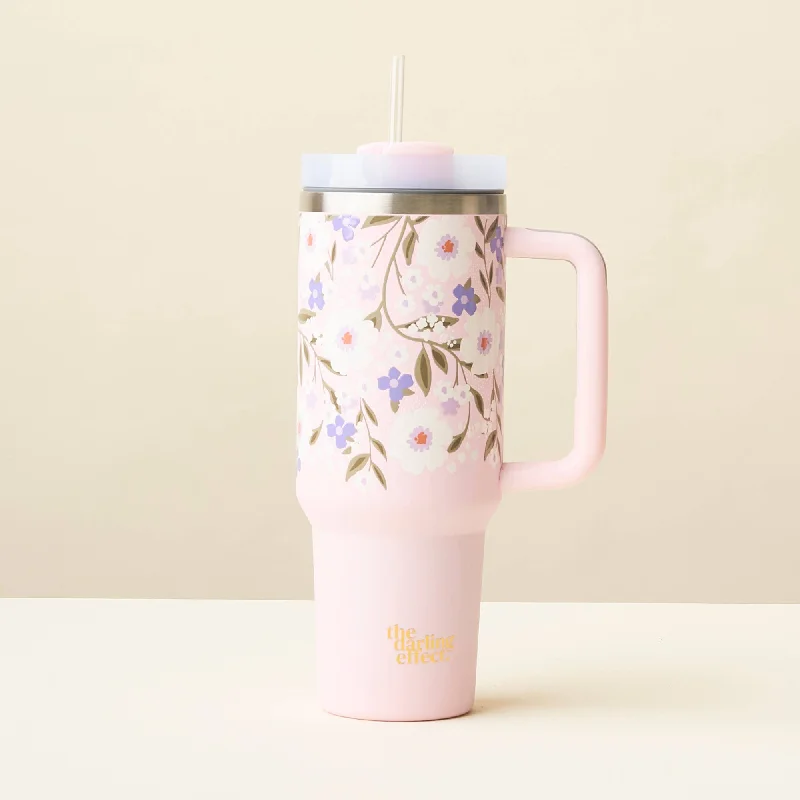 Travel Mugs Sale 40 oz Take Me Everywhere Tumbler-Floral Haven Lilac