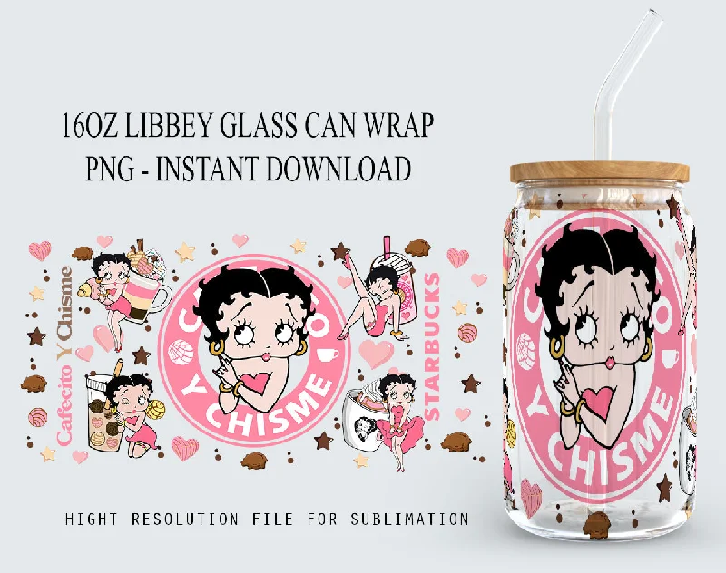 Drinkware Bundle Offer Cartoon 80s 16oz glass can wrap, 80s cartoons png, Betty glass can Png, Retro 80s cartoons tumbler wrap, Cafecito Y Chrisme Drinkware Bundle Offer Cartoon 80s 16oz glass can wrap, 80s cartoons png, Betty glass can Png, Retro 80s cartoons tumbler wrap, Cafecito Y Chrisme