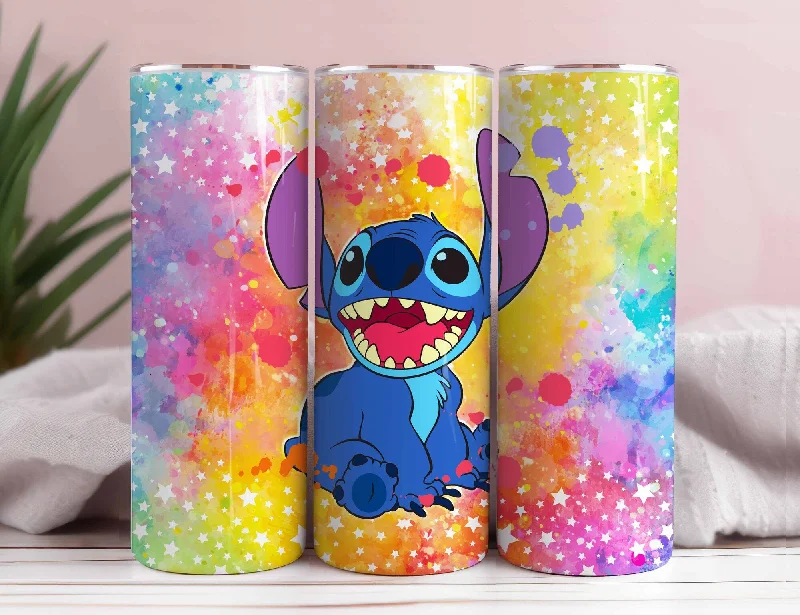 Eco-Friendly Drinkware Sale Stitch Color Splash cartoon Tumbler, 20oz skinny tumbler, sublimation tumbler, png digital download, digital tumbler,Instant Download Eco-Friendly Drinkware Sale Stitch Color Splash cartoon Tumbler, 20oz skinny tumbler, sublimation tumbler, png digital download, digital tumbler,Instant Download