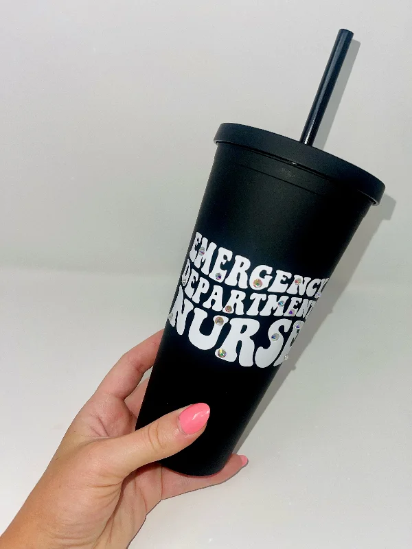 Portable Drinkware Discounts Emergency Department Nurse Matte Tumbler