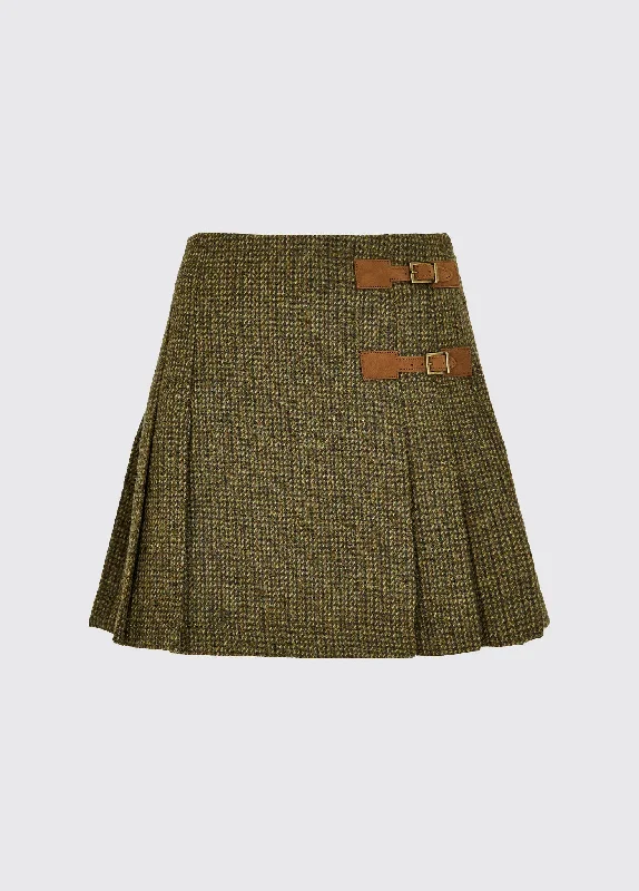Stylish Savings Blossom Tweed Skirt - Heath
