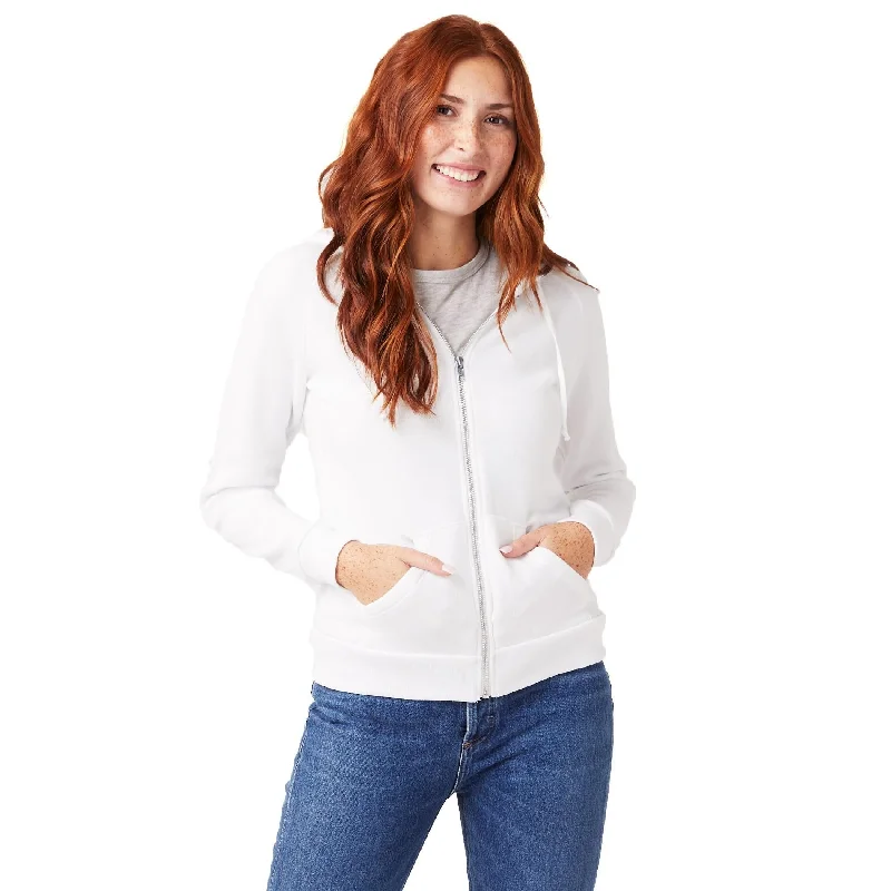 Comfort First Women's Fashion Eco-Fleece Adrian Hoodie (White)