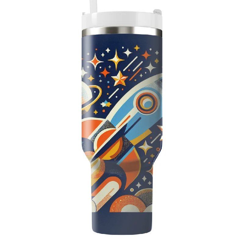 Mega Sales Retro Rocket Adventures Tumbler With Handle