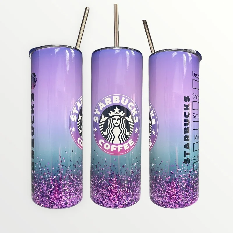 Glass Drinkware Starbucks Purple Fade Insulated 20/30oz Skinny Tumbler