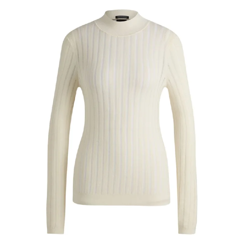 Premium Style Wool sweater with structured stripes
