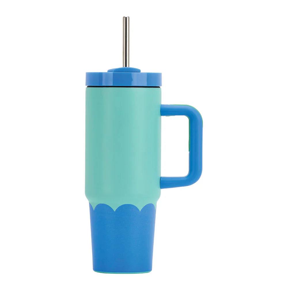 Travel Drinkware Sale Annabel Trends Insulated Super Sip Tumbler - Wave - Aqua & Blue Travel Drinkware Sale Annabel Trends Insulated Super Sip Tumbler - Wave - Aqua & Blue