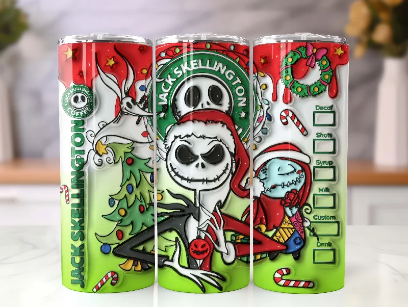 Christmas Drinkware 3D Inflated Cartoon Christmas Tumbler Design Png, 3D Christmas Vibes Tumbler Wrap, 20oz Sublimation, The Nightmare Before Christmas Wrap Christmas Drinkware 3D Inflated Cartoon Christmas Tumbler Design Png, 3D Christmas Vibes Tumbler Wrap, 20oz Sublimation, The Nightmare Before Christmas Wrap