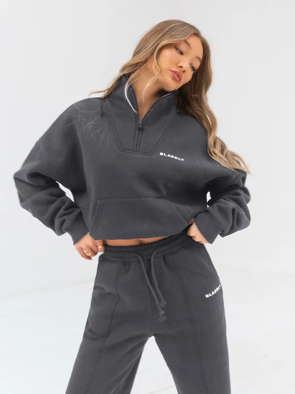 Artful Design Everyday 1/4 Zip Jumper - Charcoal