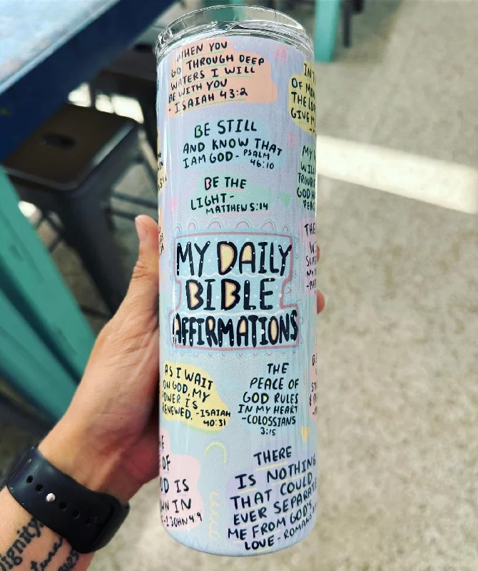 Snag Fabulous Fashion Bargains Bible Affirmations Tumbler