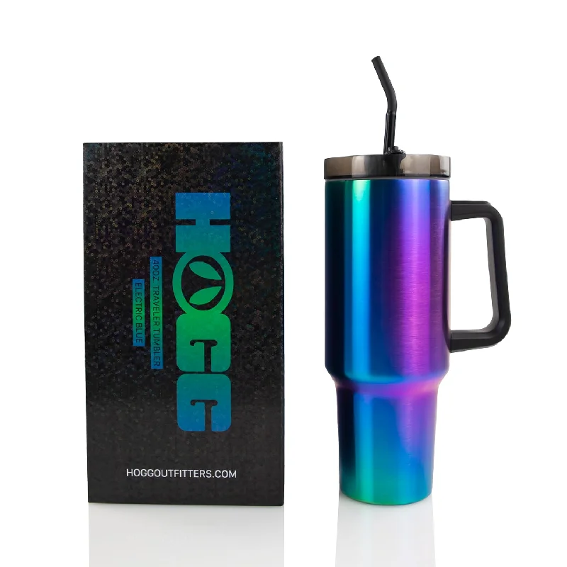 Ride The Style Wave 40oz TRAVELER TUMBLER - ELECTRIC BLUE