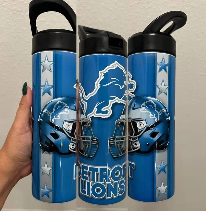 Hot Styles Detroit Lions Helmet Stars NFL 20 oz Tumbler