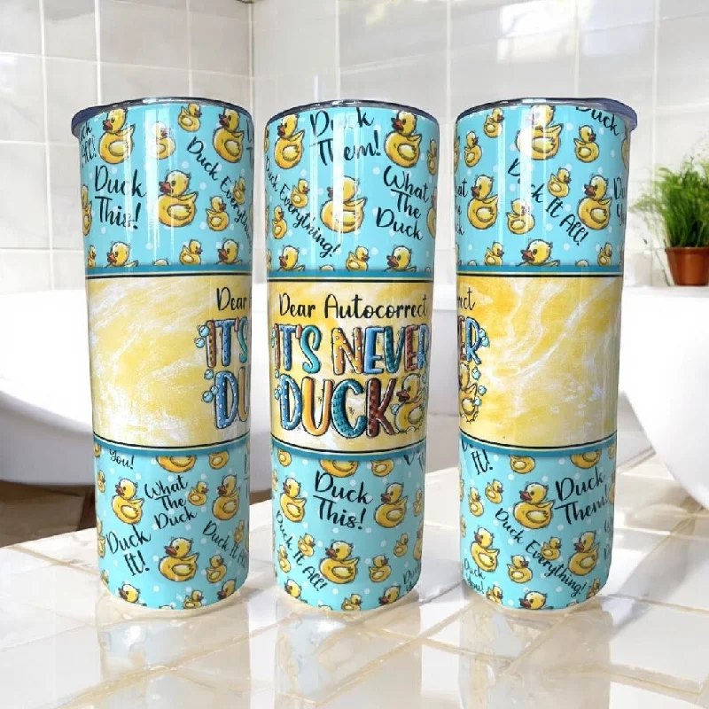 Drinkware Sale 'Dear Autocorrect - It's Never Duck' 20/30oz Insulated Skinny Tumbler Drinkware Sale 'Dear Autocorrect - It's Never Duck' 20/30oz Insulated Skinny Tumbler