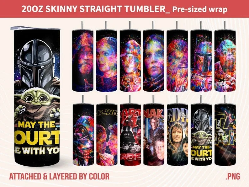 Decorative Glassware Big Bundle Star Wars Tumbler, Star Wars Tumbler Wrap, 20oz Skinny Straight Tumbler, Full Tumbler Wrap, Father Day Tumbler, Gift For Dad Decorative Glassware Big Bundle Star Wars Tumbler, Star Wars Tumbler Wrap, 20oz Skinny Straight Tumbler, Full Tumbler Wrap, Father Day Tumbler, Gift For Dad