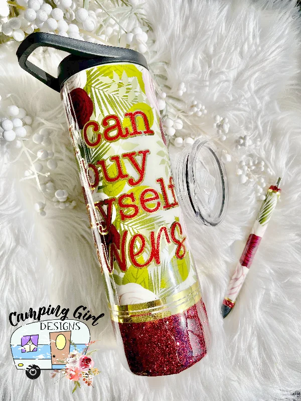Travel Drinkware READY TO SHIP 30 oz I Can Buy Myself Flowers Tumbler and Matching Pen Travel Drinkware READY TO SHIP 30 oz I Can Buy Myself Flowers Tumbler and Matching Pen