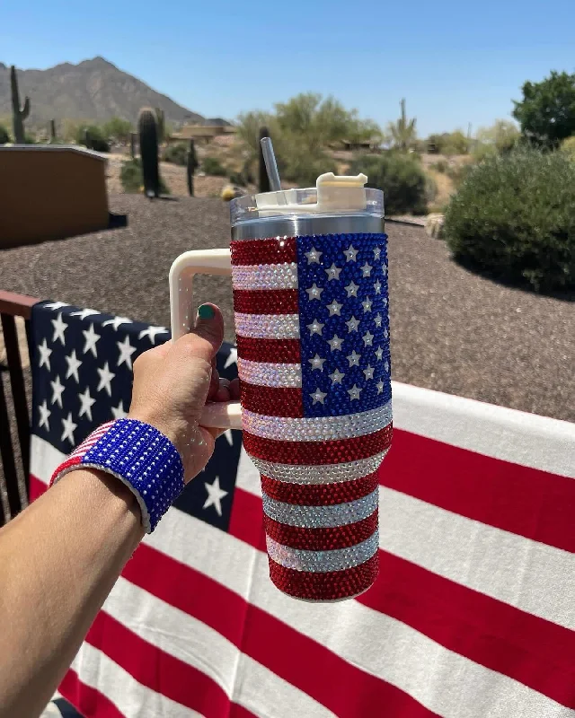 Insulated Tumblers USA Stainless steel 40oz Rhinestone TUMBLER