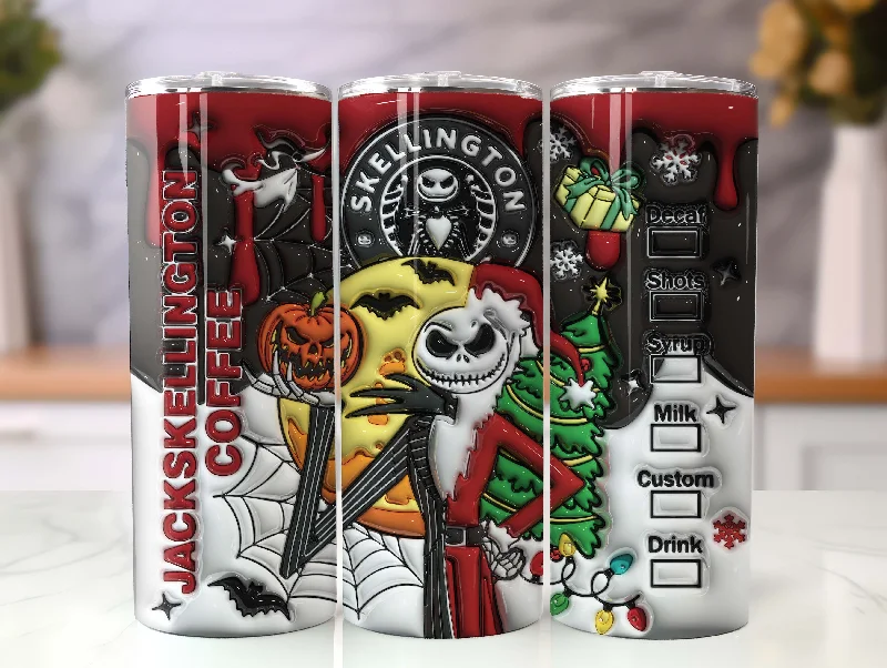 Holiday Drinkware 3D Inflated Halloween Tumbler Wrap, Cartoon Christmas Tumbler Png, The Nightmare Before Christmas 20oz Skinny Tumbler, 3D Jack Tumbler Wrap Holiday Drinkware 3D Inflated Halloween Tumbler Wrap, Cartoon Christmas Tumbler Png, The Nightmare Before Christmas 20oz Skinny Tumbler, 3D Jack Tumbler Wrap