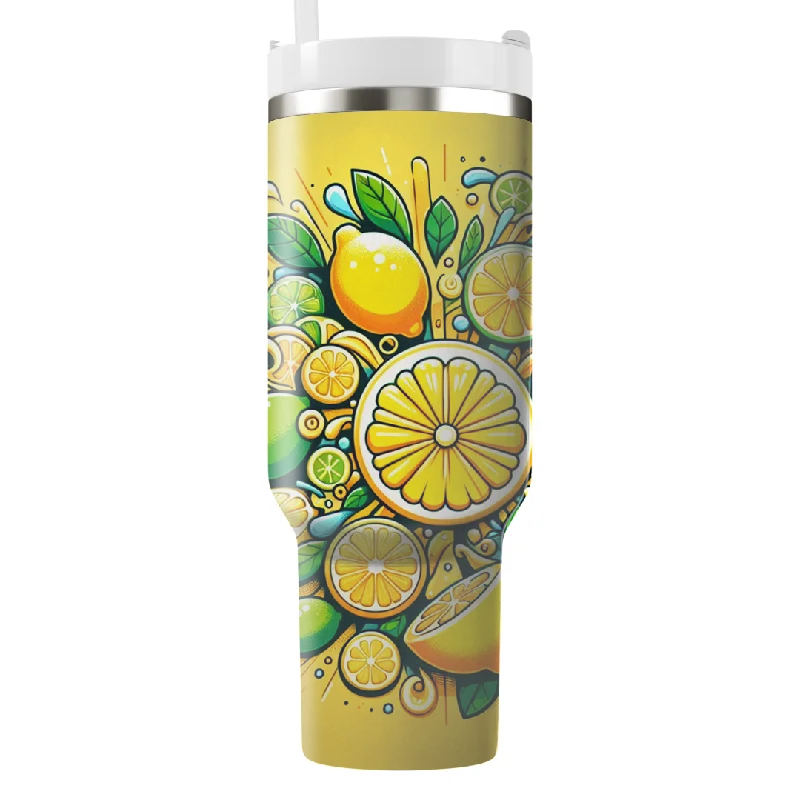 Fashion Deal Summer Lemonade Refresh Tumbler With Handle