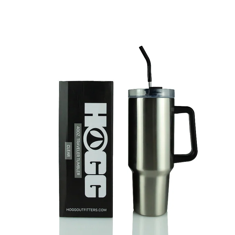 Eco-Friendly Drinkware 40oz SUBLIMATABLE CLEAR TRAVELER TUMBLER
