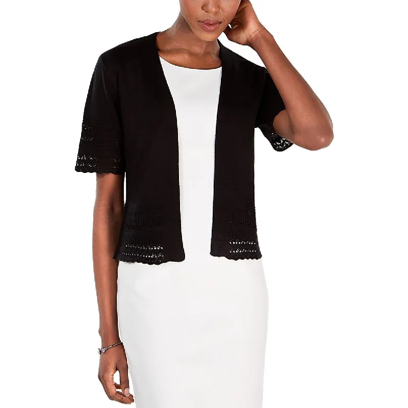 Must-Have Styles Petites Womens Knit Open Front Shrug Sweater