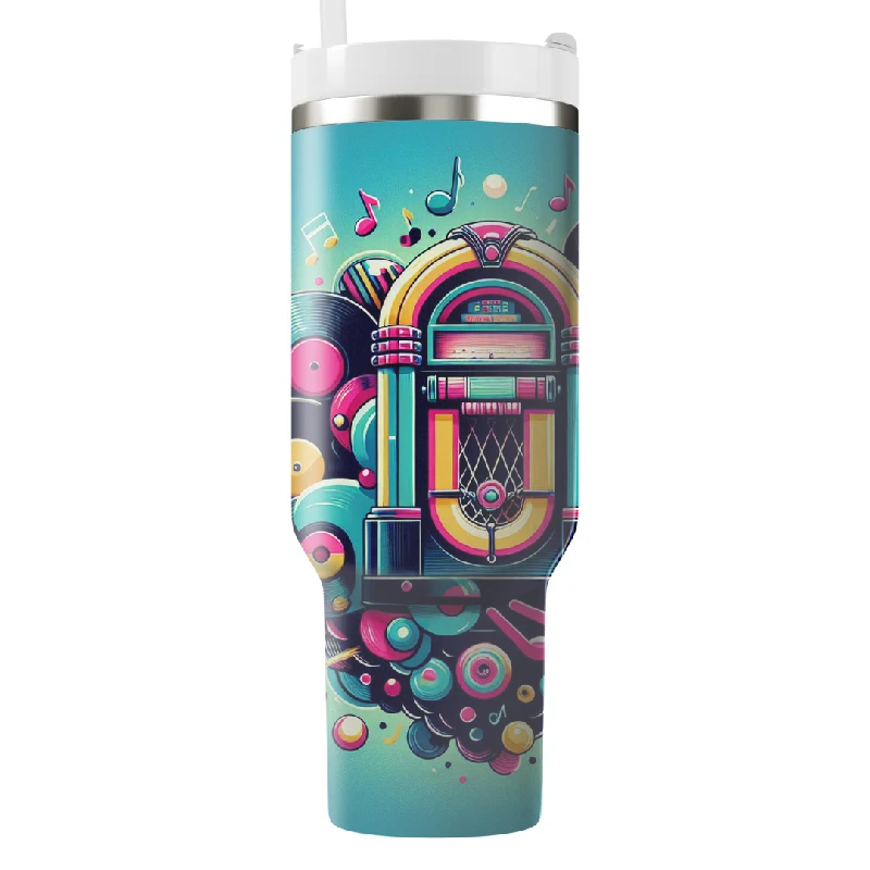 Imeless Style Retro 70s Jukebox Tumbler With Handle