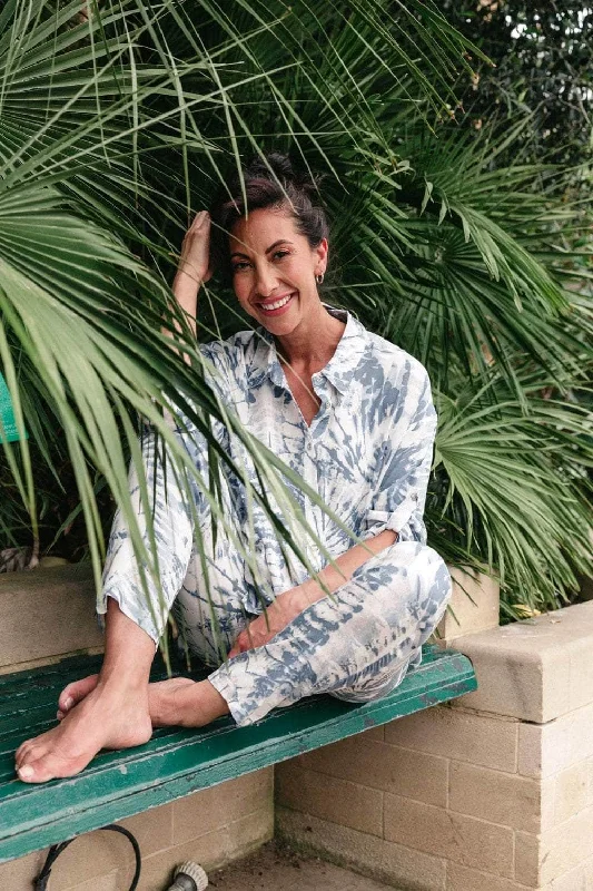 Polished Finish Saloos Tie Dye Viscose Shirt