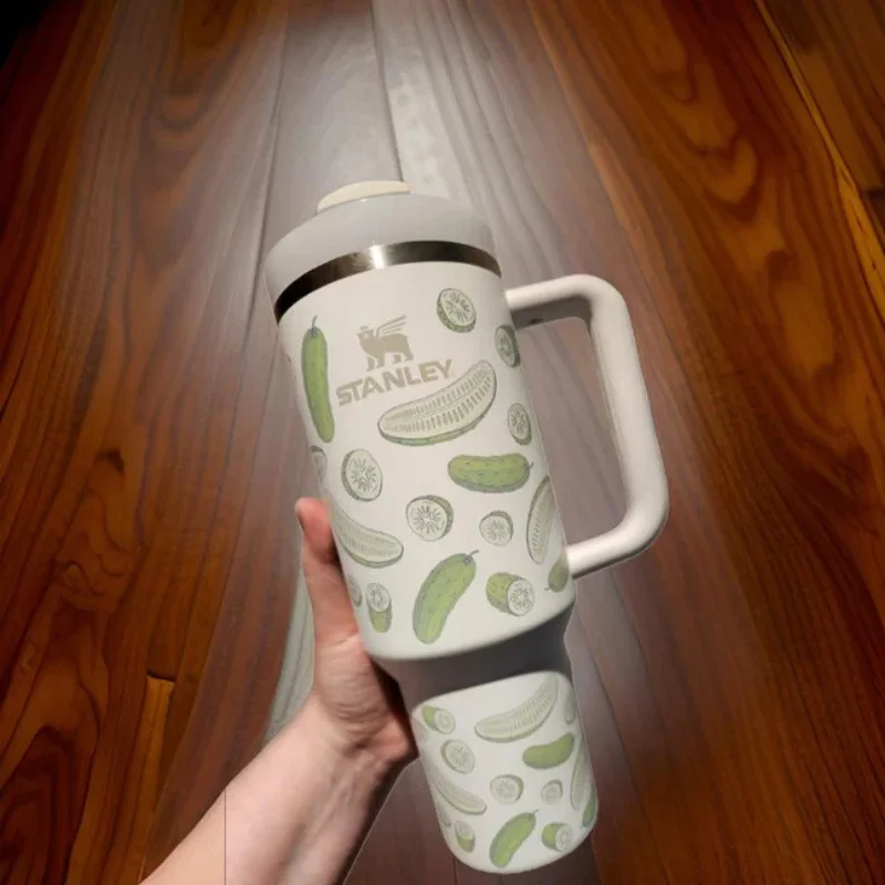 New Year Drinkware Offer Fresh Cucumber Pattern Engraved 40oz Tumbler