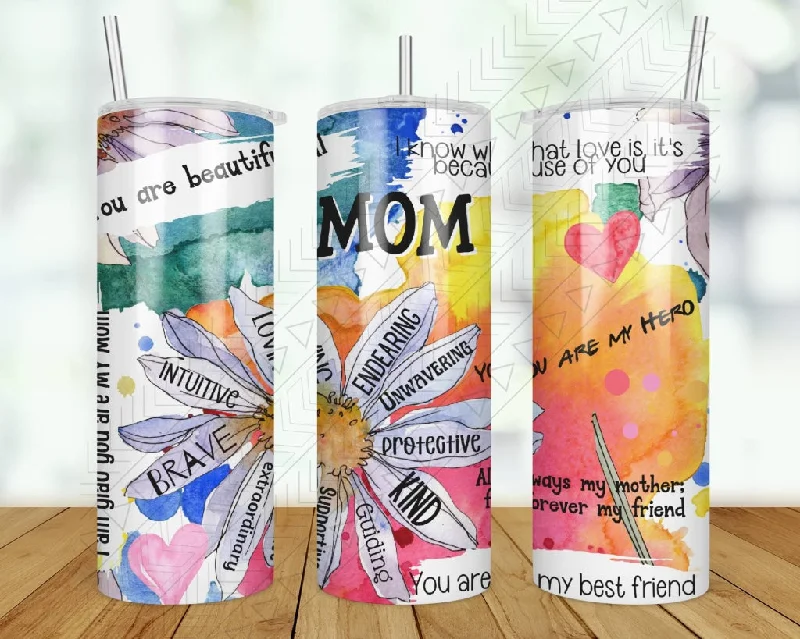 Portable Drinkware Mom (Words) Tumbler