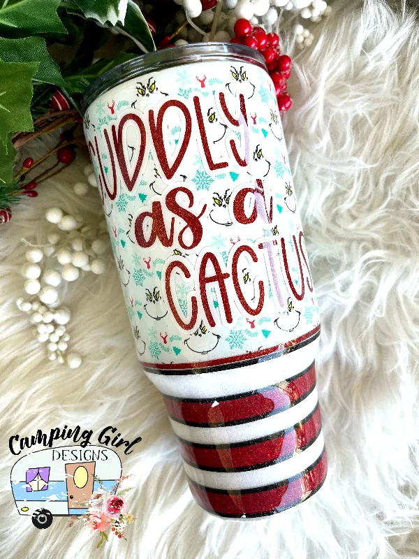 Drinkware Promotions READY TO SHIP Grinch-Inspired, Cuddly as a Cactus 30 oz tumbler Drinkware Promotions READY TO SHIP Grinch-Inspired, Cuddly as a Cactus 30 oz tumbler