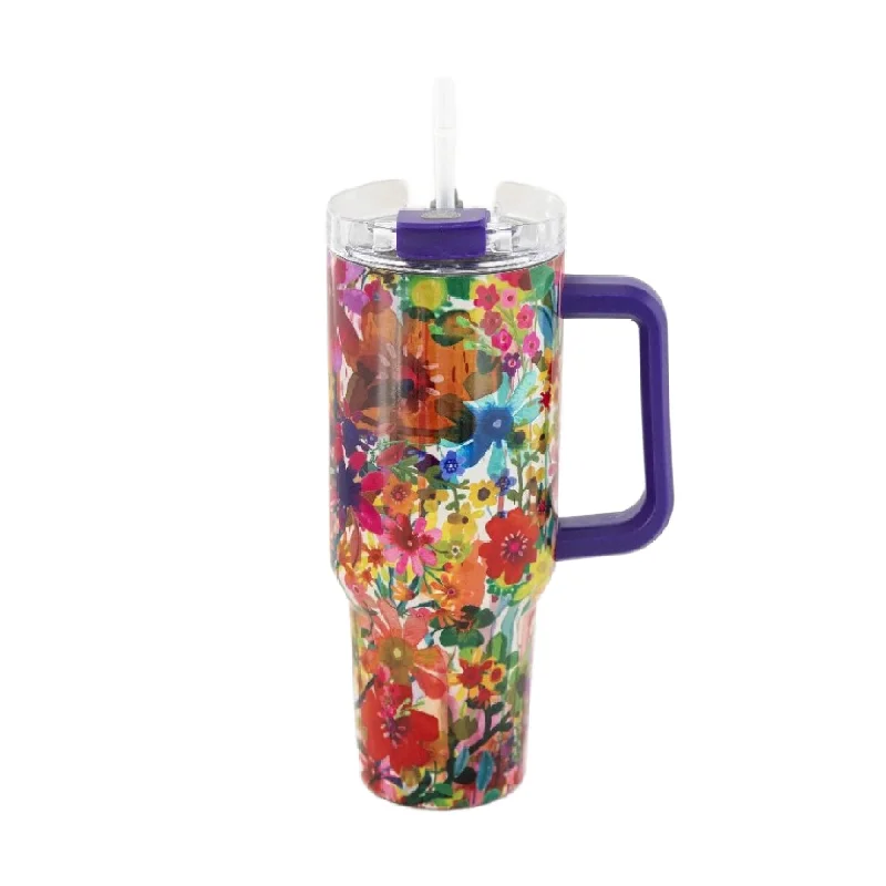 Holiday Drinkware Offers Natural Life Mega 1L Insulated Tumbler - Floral Garden