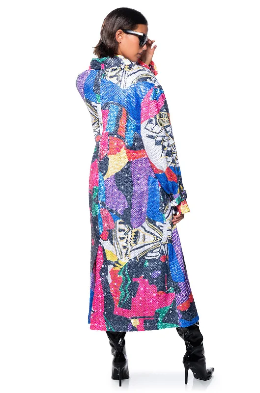 Limited Styles TAKE BACK THE NIGHT SEQUIN TRENCH